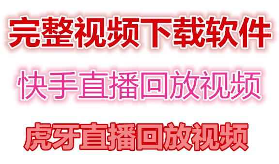 快手直播回放视频/虎牙直播回放视频完整下载(电脑软件+视频教程)插图