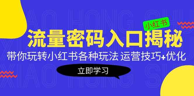 小红书流量密码入口揭秘：带你玩转小红书各种玩法 运营技巧+优化！插图