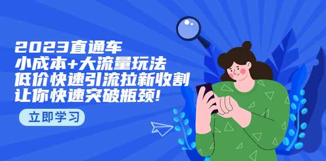 2023直通小成本+大流量玩法，低价快速引流拉新收割，让你快速突破瓶颈!插图