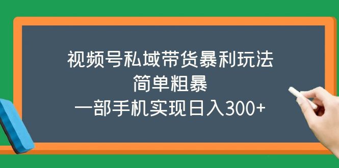 视频号私域带货暴利玩法，简单粗暴，一部手机实现日入300+插图