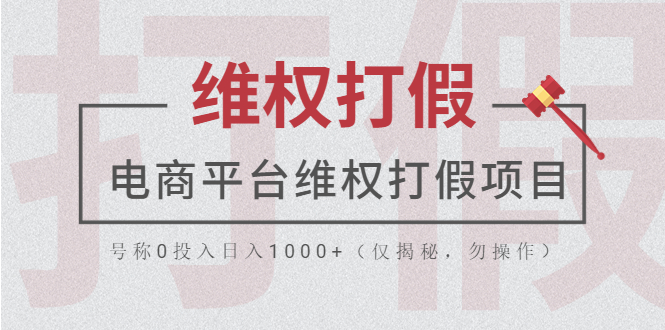 电商平台维权打假项目，号称0投入日入1000+（仅揭秘，勿操作）插图