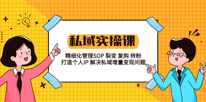 私域实战课程：精细化管理SOP 裂变 复购 转粉 打造个人IP 私域增量变现问题插图