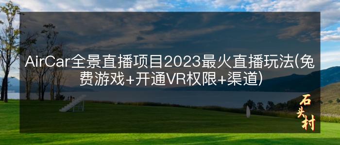 AirCar全景直播项目2023最火直播玩法(兔费游戏+开通VR权限+渠道)