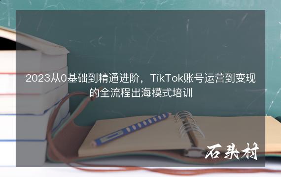 2023从0基础到精通进阶，TikTok账号运营到变现的全流程出海模式培训