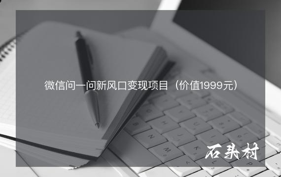 微信问一问新风口变现项目（价值1999元）