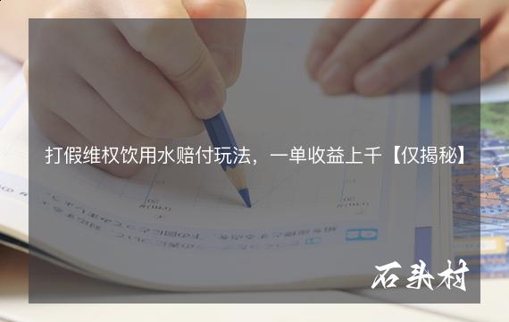 打假维权饮用水赔付玩法，一单收益上千【仅揭秘】