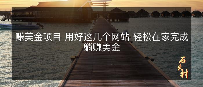 赚美金项目 用好这几个网站 轻松在家完成躺赚美金