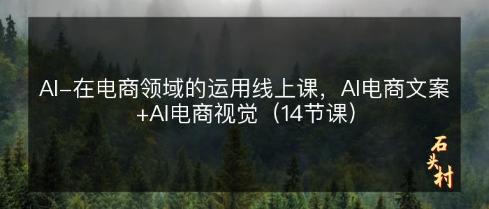 AI-在电商领域的运用线上课，AI电商文案+AI电商视觉（14节课）